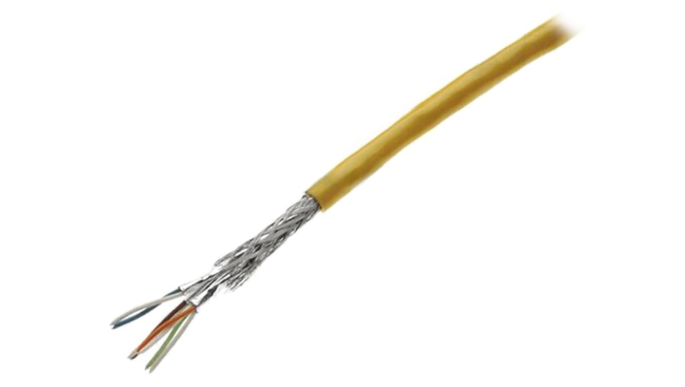 Przewód S/FTP Cat 6a Cu 4x2x26AWG PVC 20m żółty 9456000532