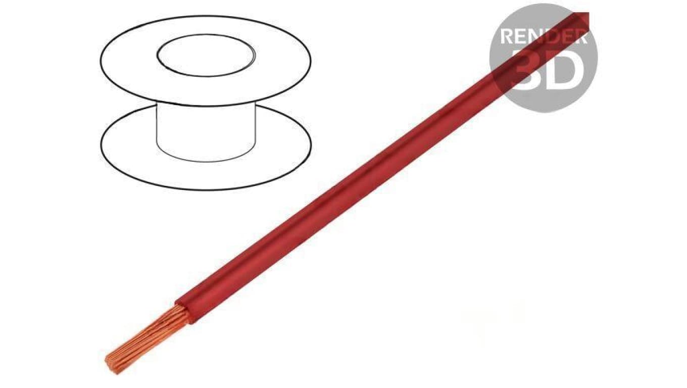 Przewód Silivolt-1V 1x1,5mm2 linka Cu silikon czerwony 61.7608-22