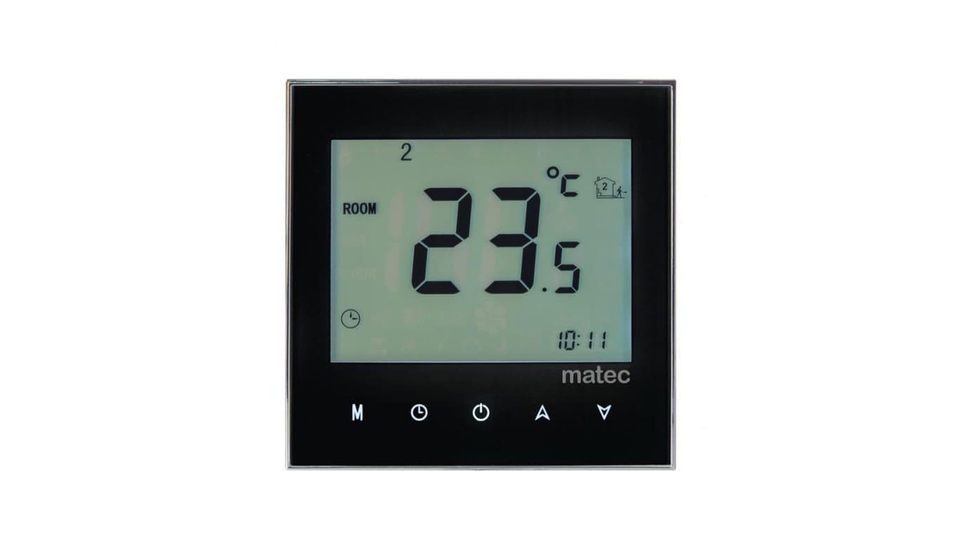 Regulator temperatury podtynkowy - programowalny TYP RTD-02 czarny MTC10000292-WUN