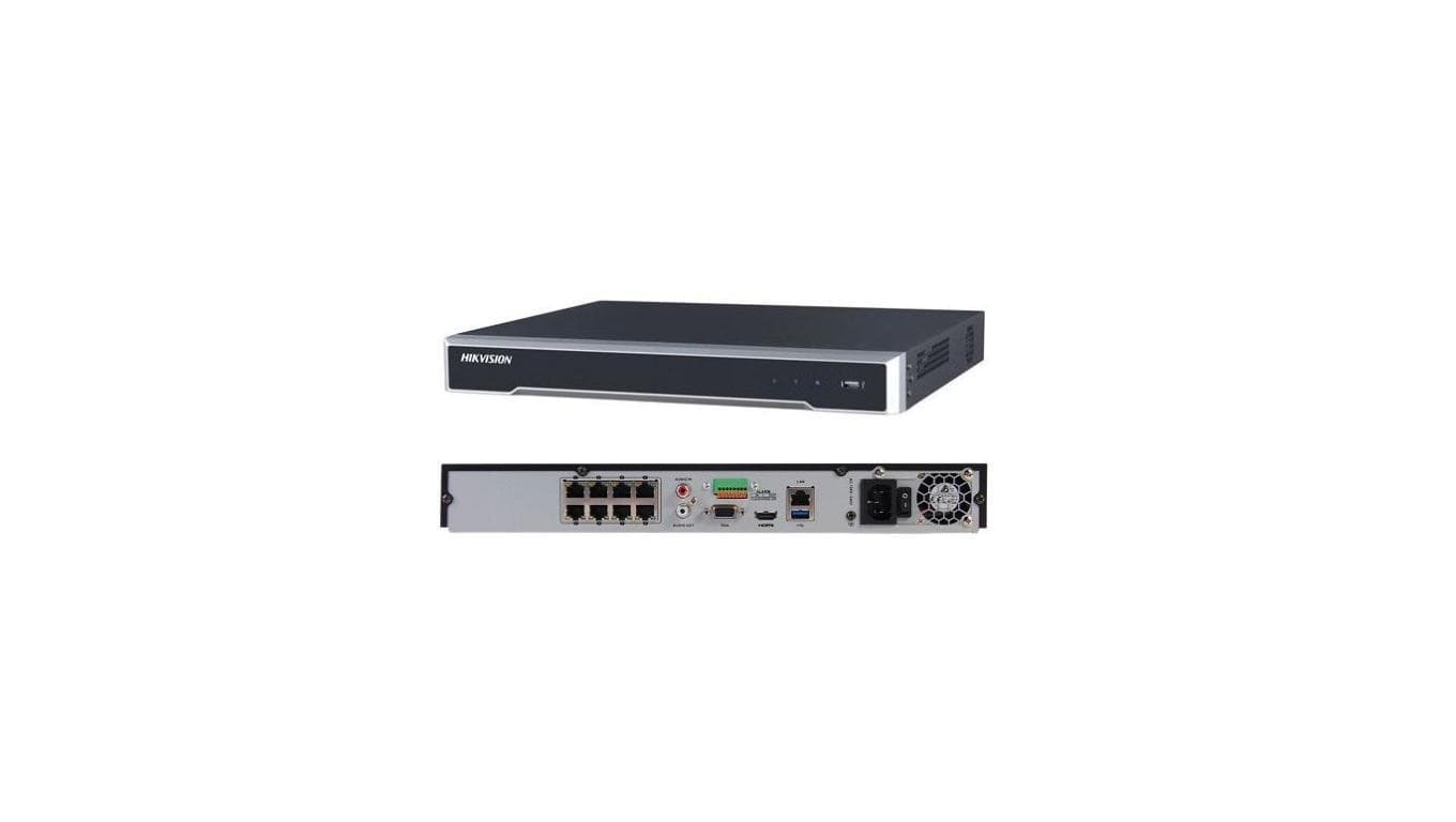 Rejestrator IP 8 CH. 2 x HDD. 1 x LAN. 8 kanałow PoE. HDMI+VGA. wej/wyj audio + alarm
