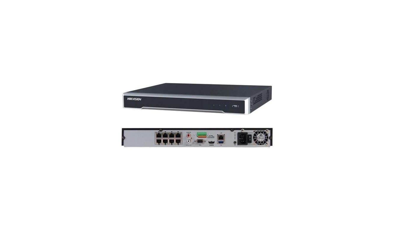 Rejestrator IP 8 CH. 2 x HDD. 1 x LAN. 8 kanałow PoE. HDMI+VGA. wej/wyj audio + alarm