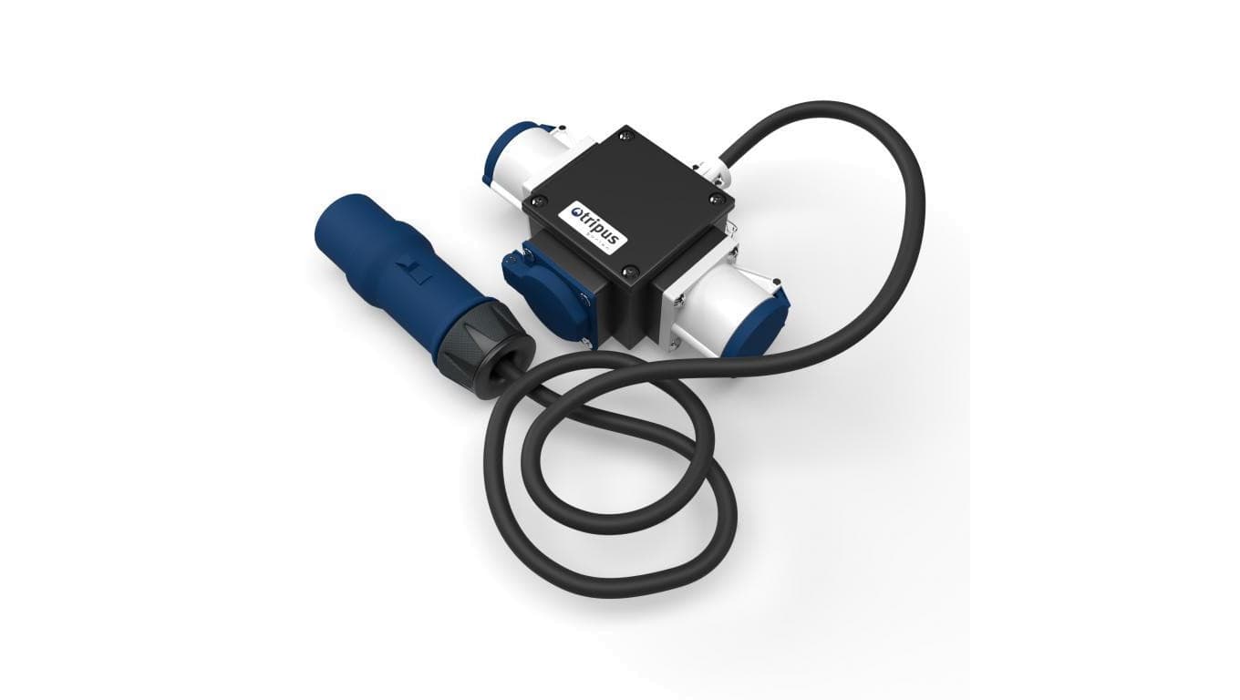 Przedłużacz siłowy CEE 3P/16A - 2x CEE 3P/16A + 2P+Z/230V 20P3196