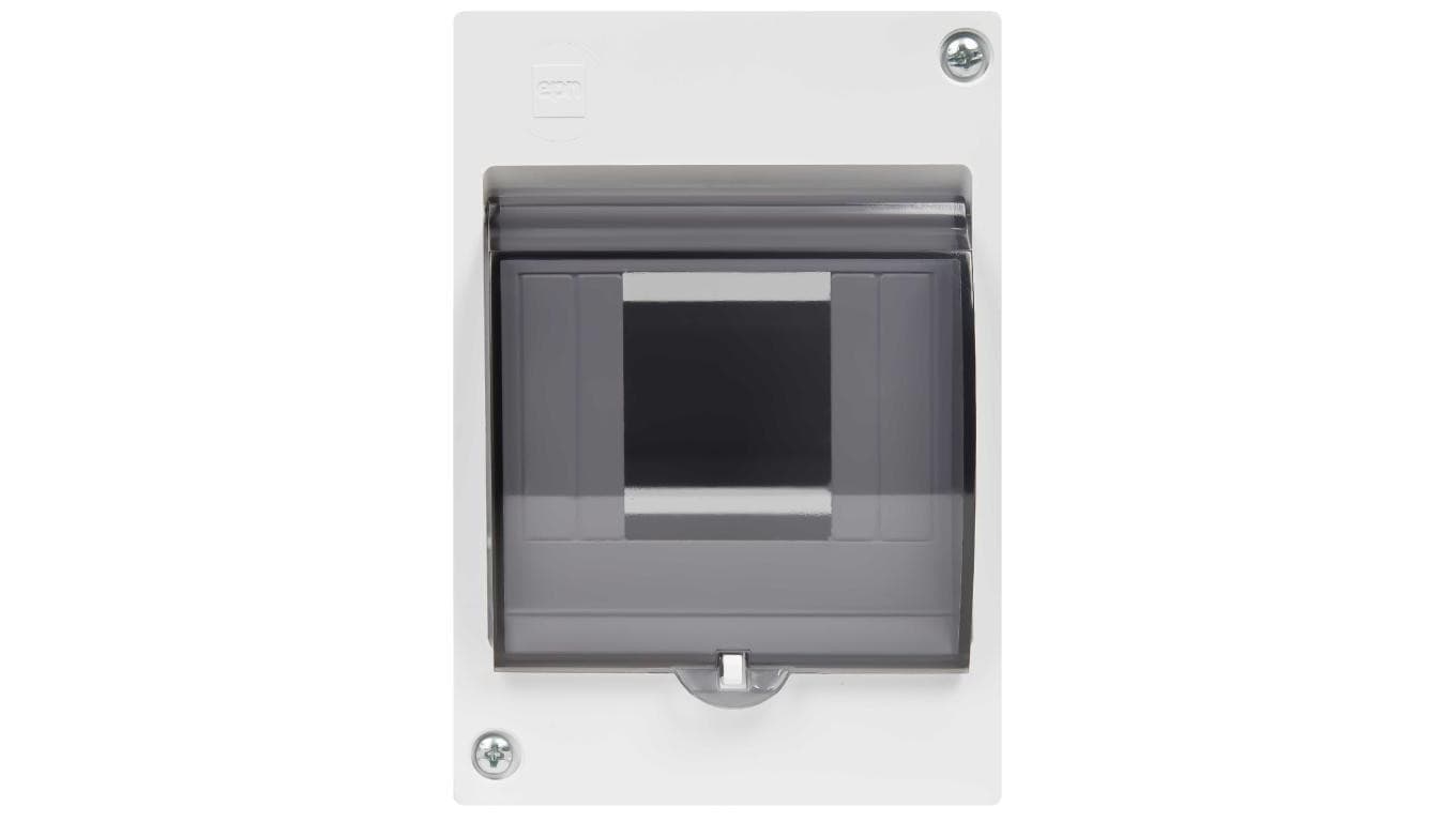 Rozdzielnica natynkowa MINI S-4 1x4 moduły IP30 95x140x83mm drzwi transparentne dymne Elektro-Plast