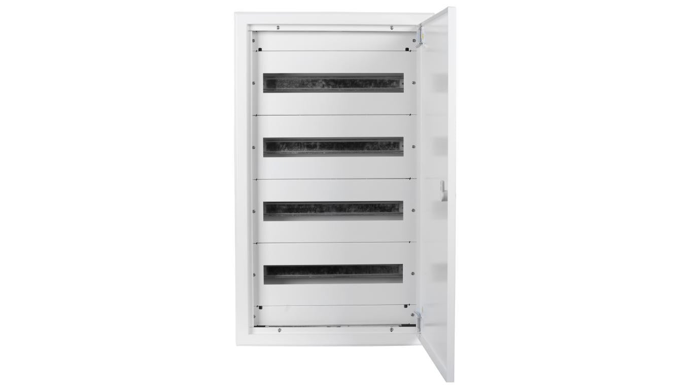 Rozdzielnica podtynkowa metalowa 4x18 modułów IP30 (400V AC) 735x415x130mm drzwi pełne NEKU