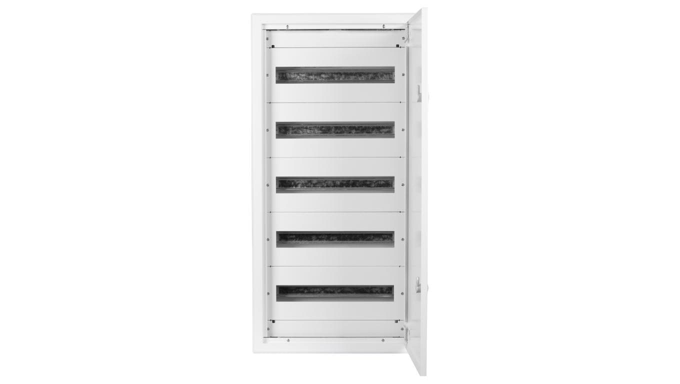 Rozdzielnica podtynkowa metalowa 5x18 modułów IP30 (400V AC) 885x415x130mm drzwi pełne NEKU