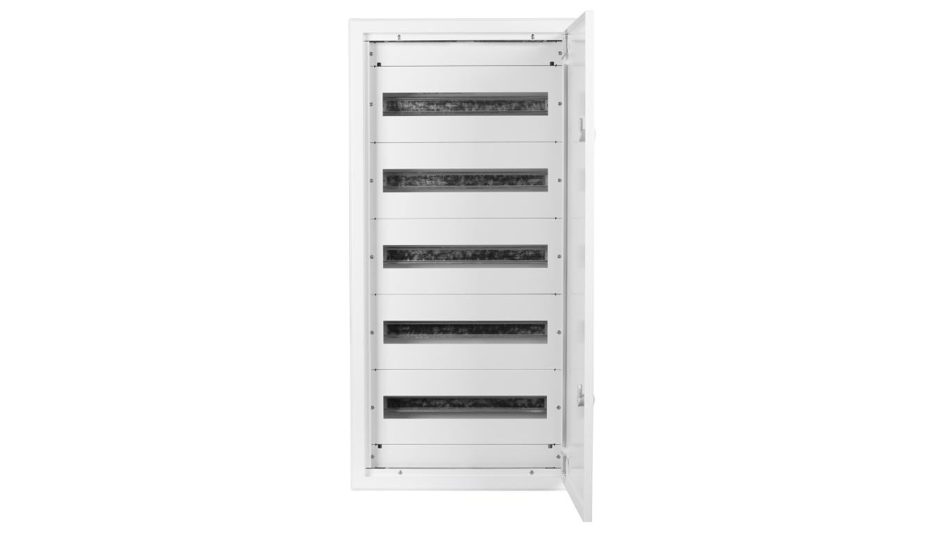 Rozdzielnica podtynkowa metalowa 5x18 modułów IP30 (400V AC) 885x415x130mm drzwi pełne NEKU