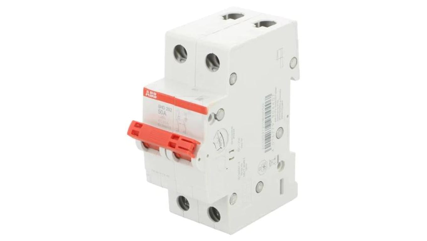 Rozłącznik izolacyjny Bieguny: 2 na szynę DIN 50A 415VAC 2CDD272111R0050
