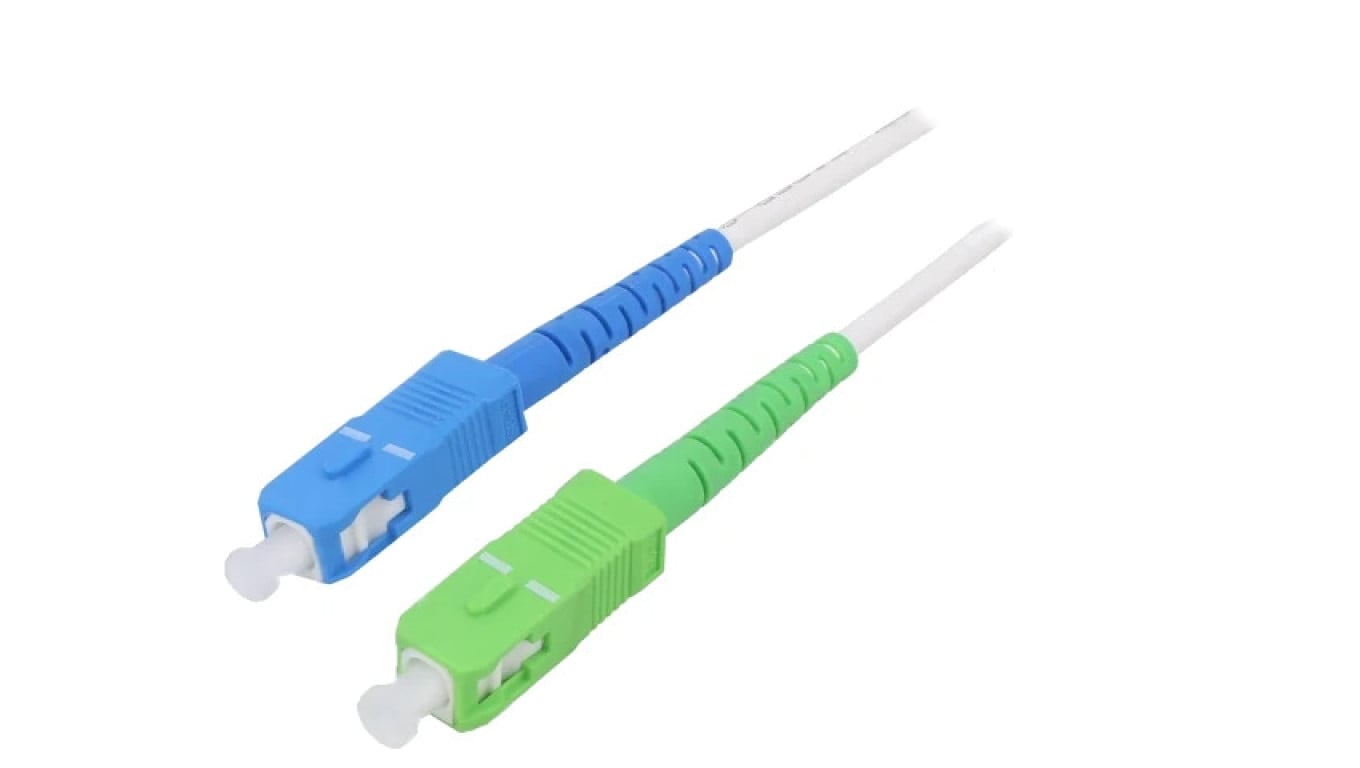 Patch cord światłowodowy OS2 SC/APC,SC/UPC 10m LSZH biały 59622