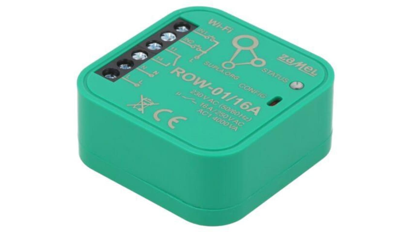 Sterownik 1-kanałowy, dopuszkowy, 230VAC, IP20, -10÷55C ROW-01/16A