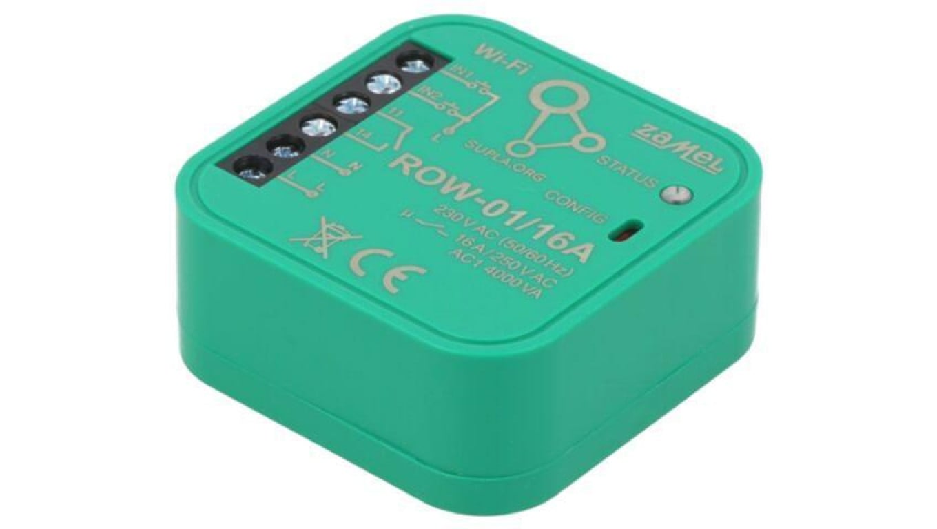 Sterownik 1-kanałowy, dopuszkowy, 230VAC, IP20, -10÷55C ROW-01/16A