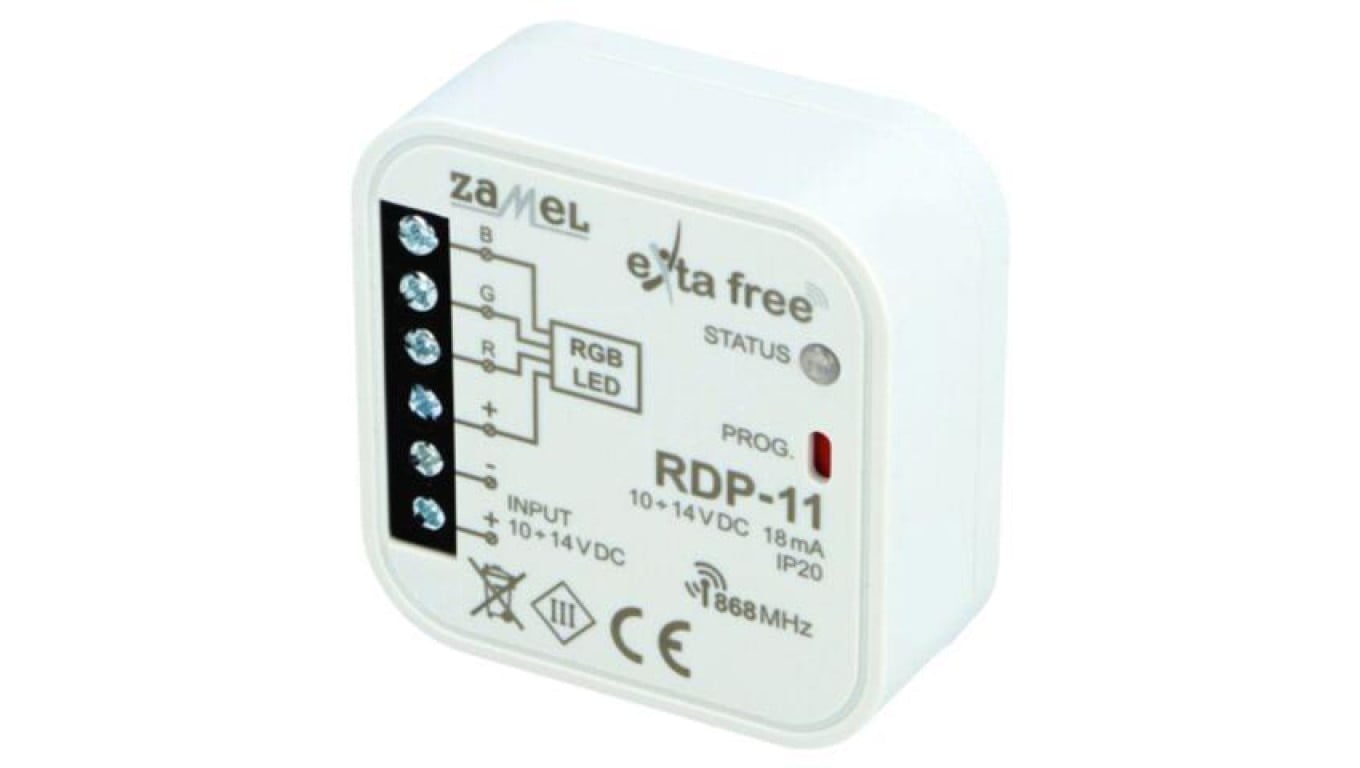 Sterownik RGB, dopuszkowy, 10÷14VDC, IP20, -10÷55C RDP-11