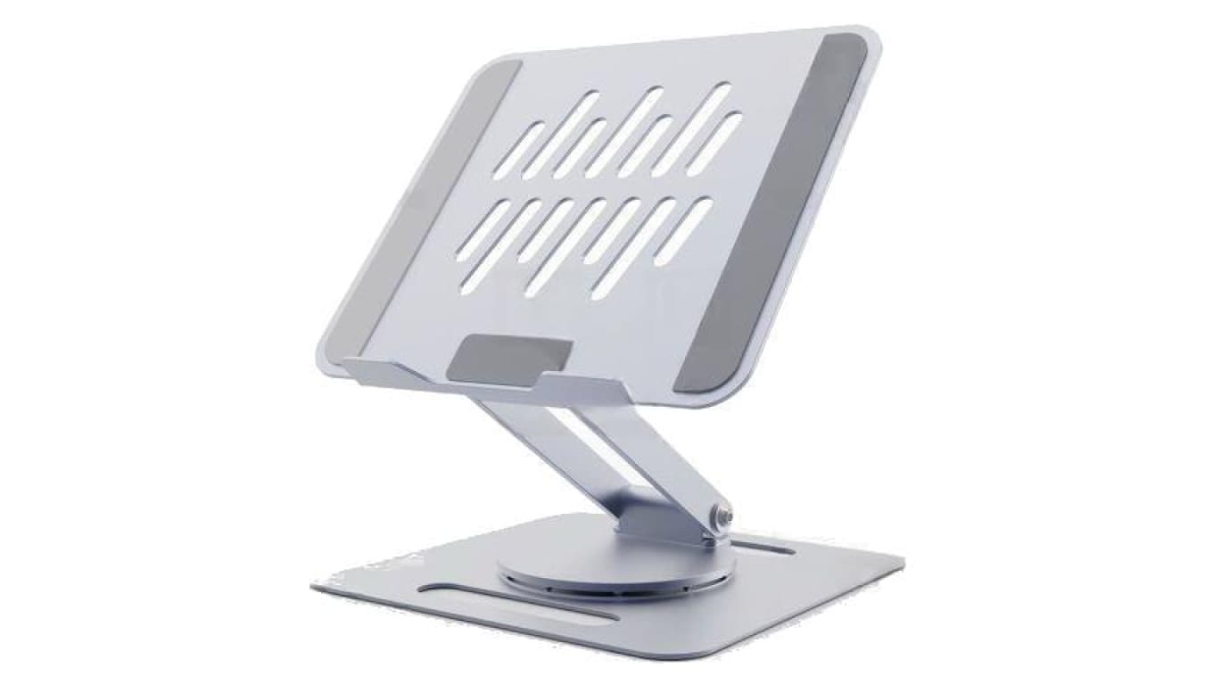 Stojak na laptop, 10kg, 11...15,6, srebrny, aluminium, 237x212x355mm NBS-DR1-01
