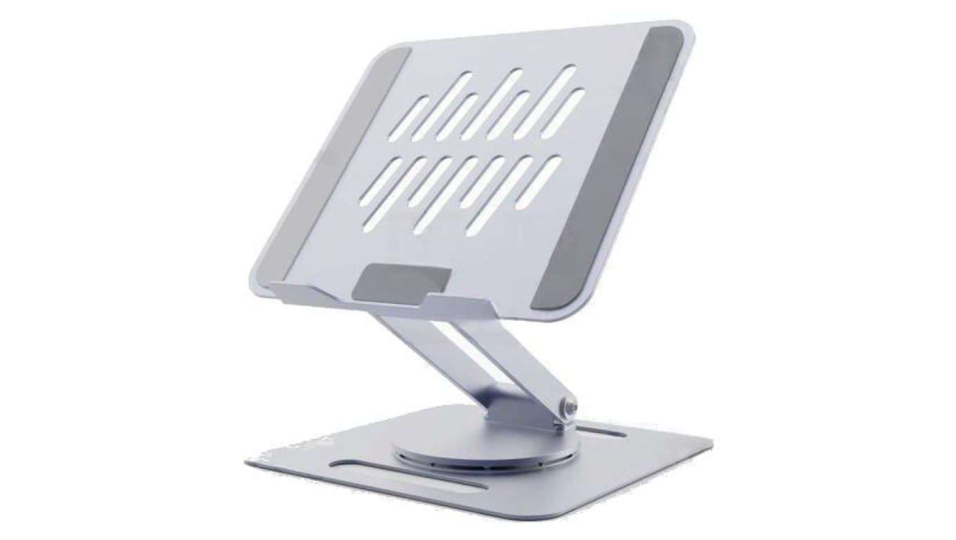 Stojak na laptop, 10kg, 11...15,6, srebrny, aluminium, 237x212x355mm NBS-DR1-01