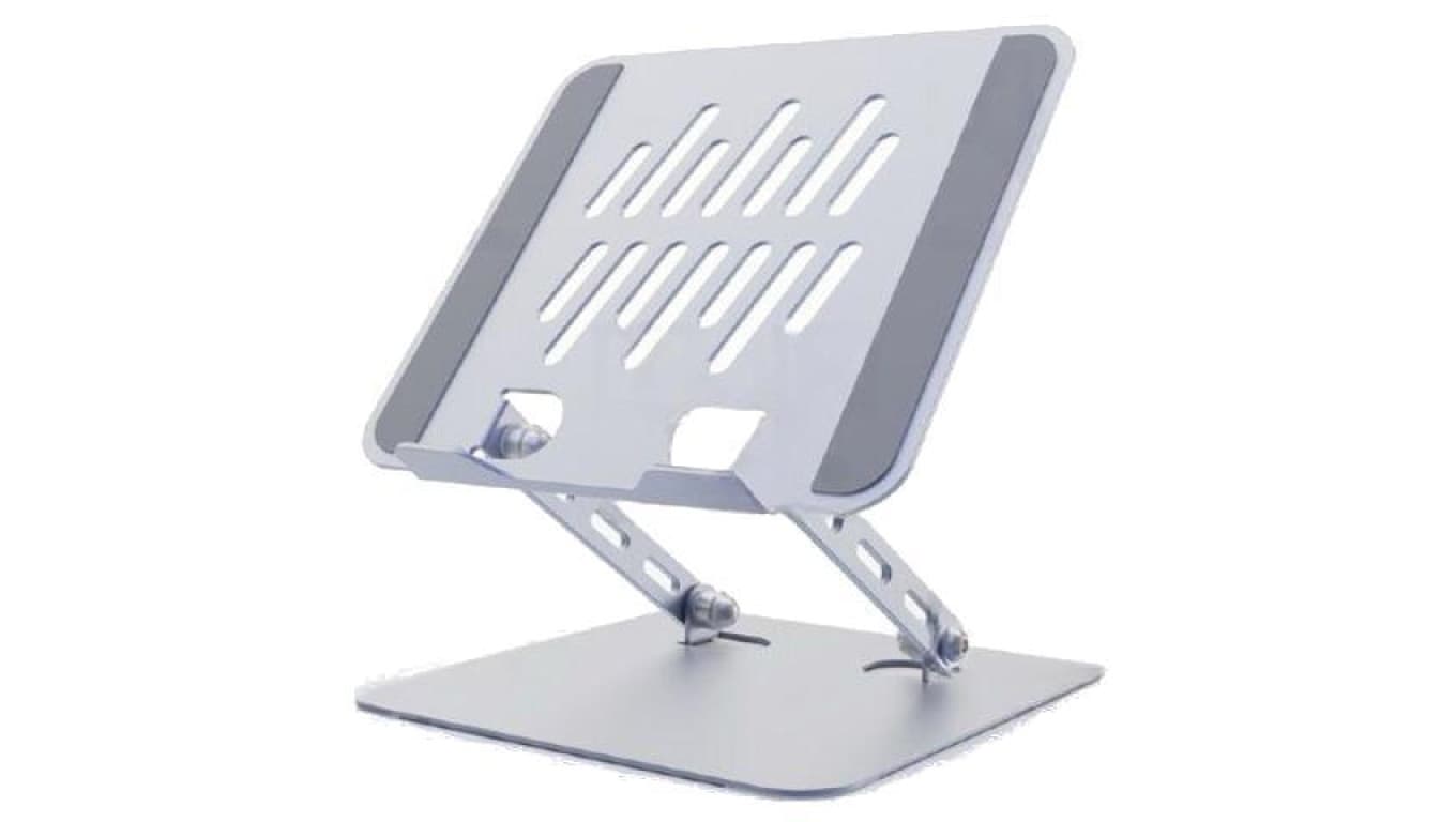 Stojak na laptop, 10kg, 11...15,6, srebrny, aluminium, 240x215x60mm NBS-D1-04
