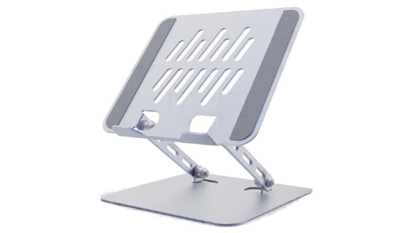 Stojak na laptop, 10kg, 11...15,6, srebrny, aluminium, 240x215x60mm NBS-D1-04