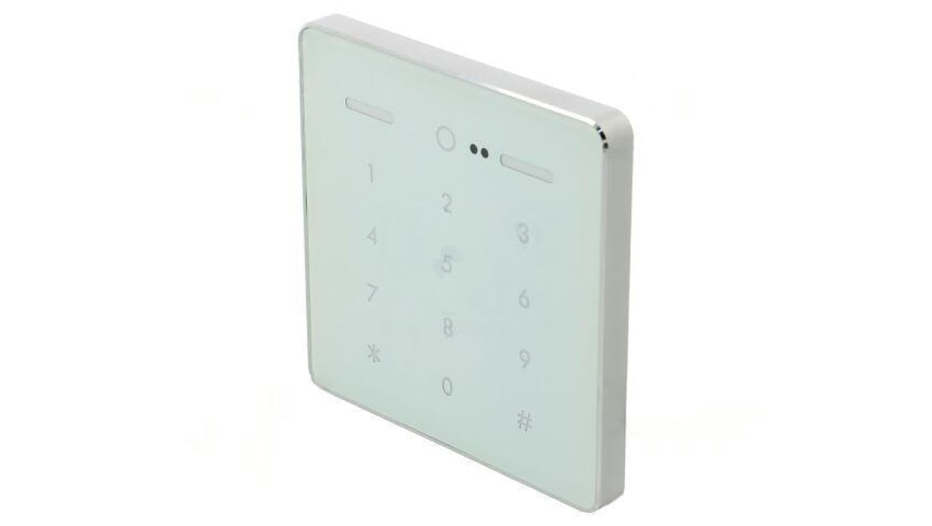Czytnik kontroli dostępu 6÷28V OSDP,RS485,WIEGAND 80mm SECUSTOS SQ80 K LEGIC WHITE, KEYPAD