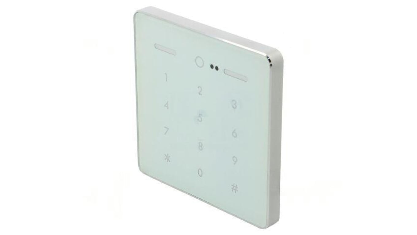 Czytnik kontroli dostępu 6÷28V OSDP,RS485,WIEGAND 80mm SECUSTOS SQ80 K LEGIC WHITE, KEYPAD