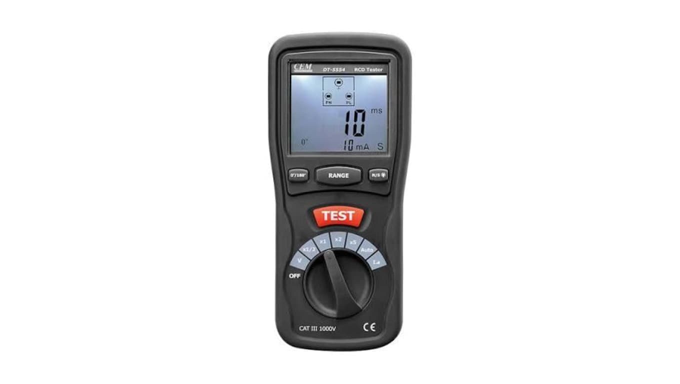 Tester wyłączników różnicowo-prądowych RCD DT-5554