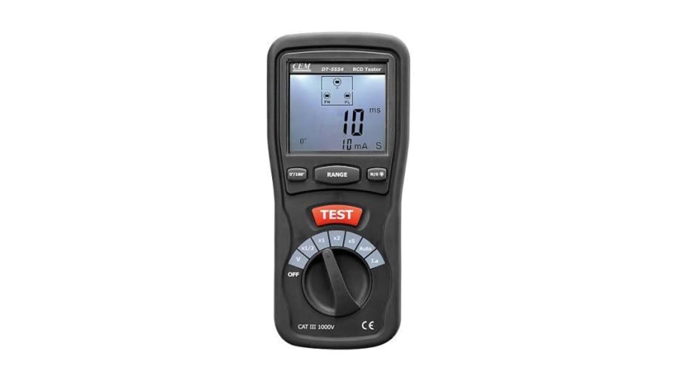 Tester wyłączników różnicowo-prądowych RCD DT-5554
