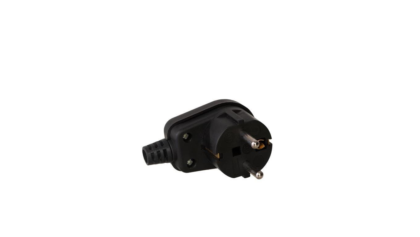 Wtyczka kątowa Uni-Schuko 16A/250V czarny 3390-02