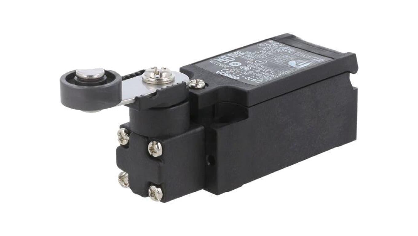Wyłącznik krańcowy, dźwignia R 26mm, rolka metalowa, z konfiguracją wyjścia NO + NC, PG13,5, plastik, IP67 D4N-1122