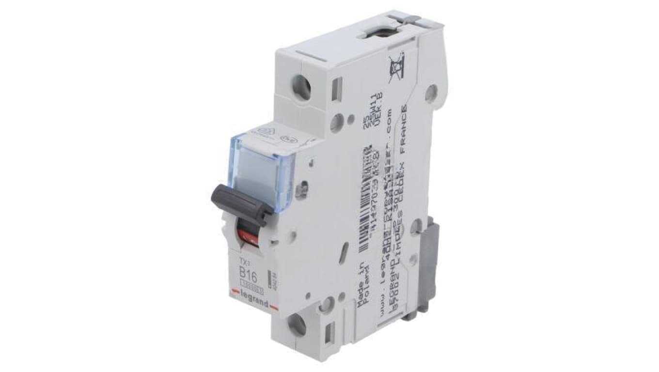 Wyłącznik nadprądowy, 230VAC, 16A, ilość biegunów: 1, na szynę DIN S 311 B16 TX