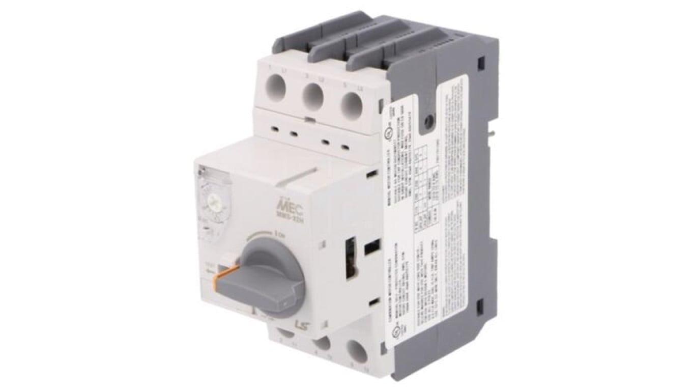 Wyłącznik silnikowy, 3kW, 220÷690VAC, na szynę DIN, Szczeloność: IP20 MMS-32H 8A