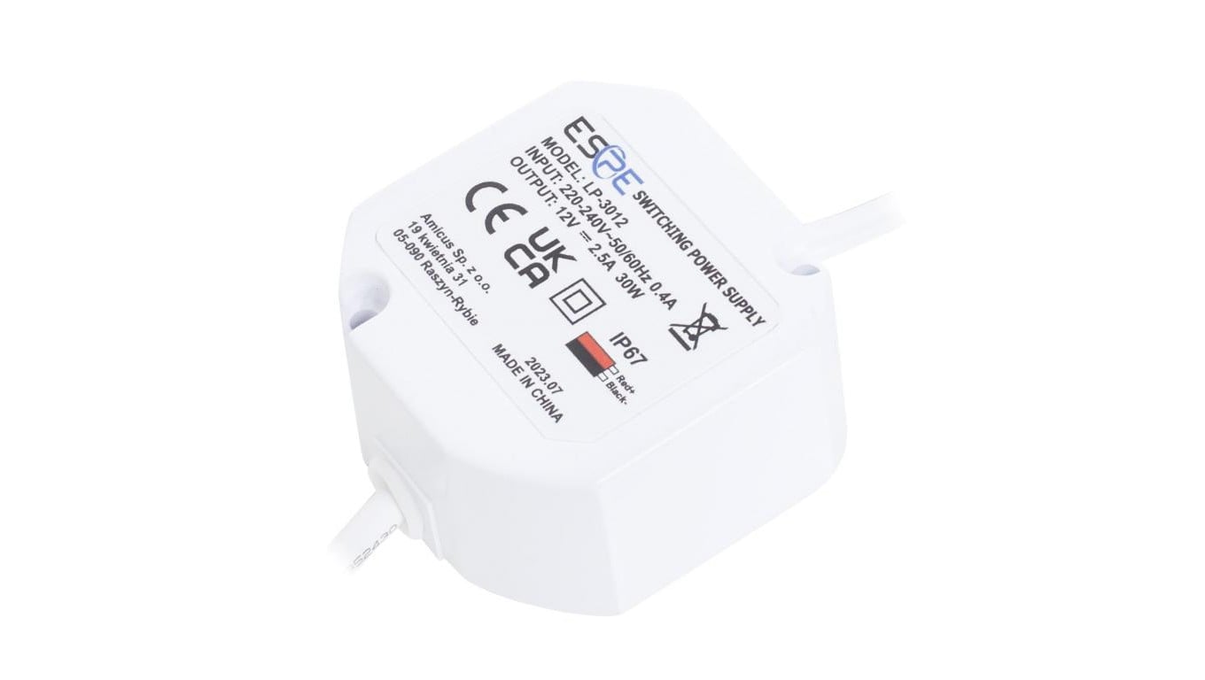 Zasilacz dopuszkowy ESPE LP 12V 2,5A 30W IP67