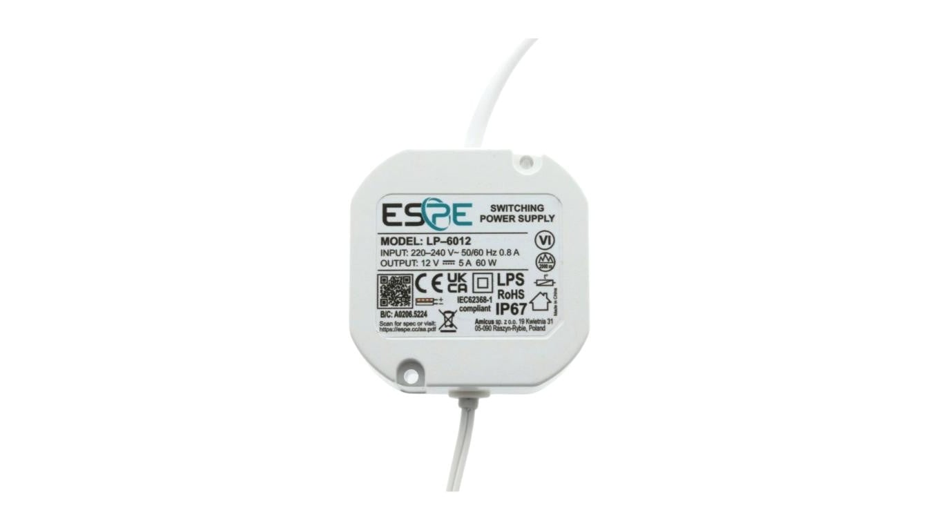 Zasilacz dopuszkowy ESPE LP 12V 5A 60W IP67