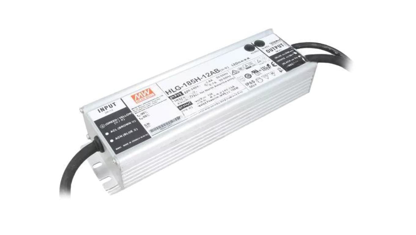 Zasilacz impulsowy DC, 156W, napięcie wyjściowe: 12 VDC, prąd wyjściowy: 6,5...13 A HLG-185H-12AB