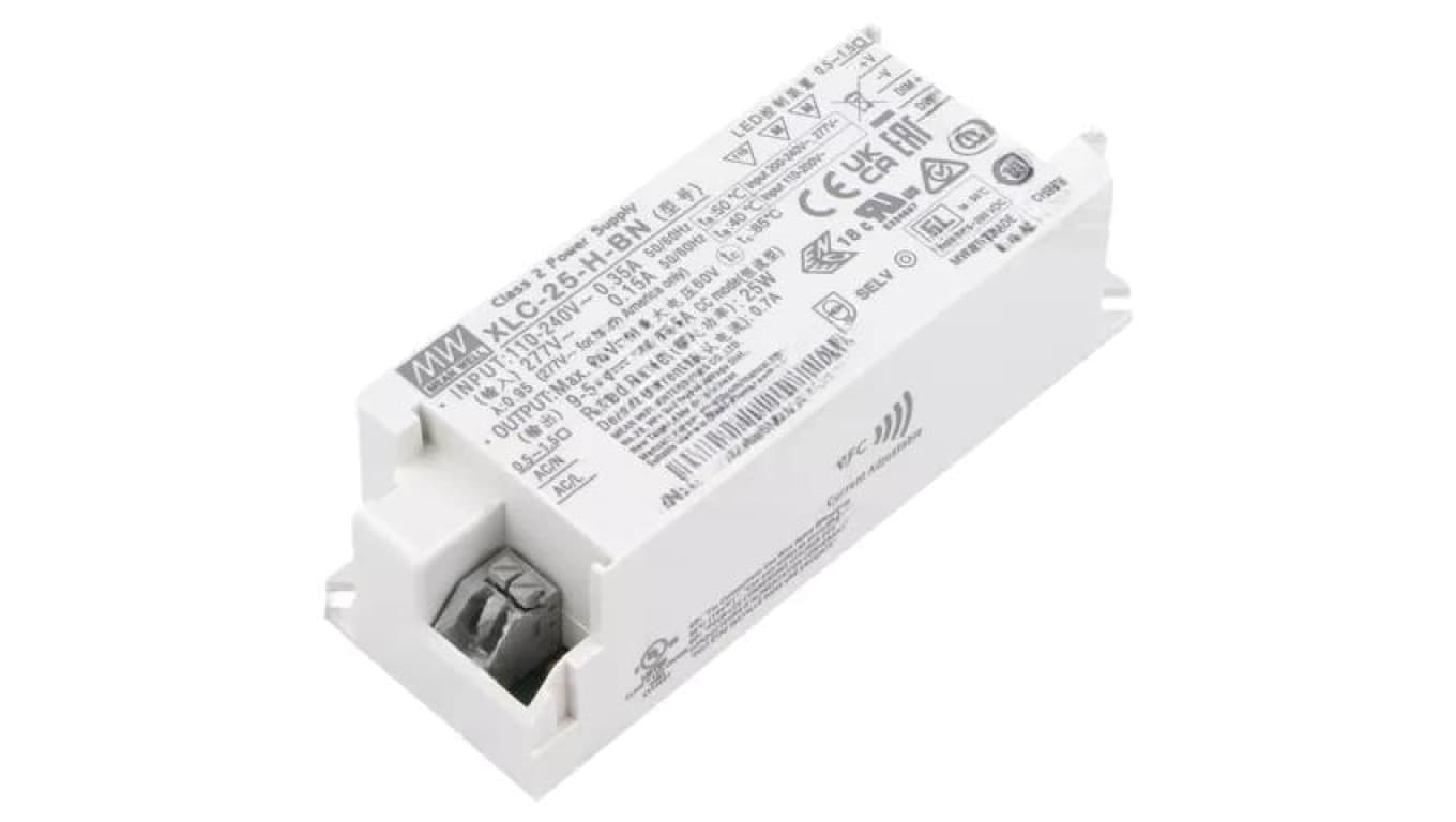 Zasilacz impulsowy DC, 25W, napięcie wyjściowe: 9...54 VDC, prąd wyjściowy: 300 mA...1,05 A XLC-25-H-BN