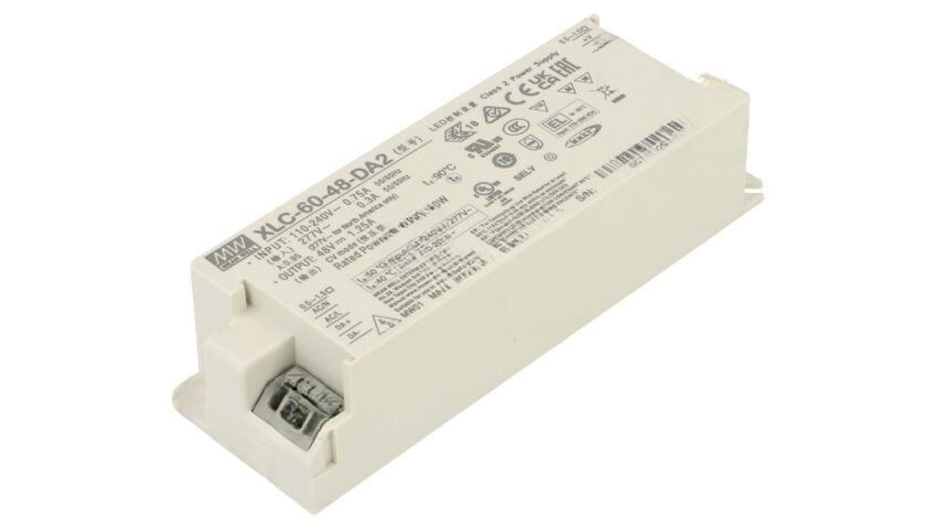 Zasilacz impulsowy DC, 60W, napięcie wyjściowe: 48 VDC, prąd wyjściowy: 0...1,25 A XLC-60-48-DA2