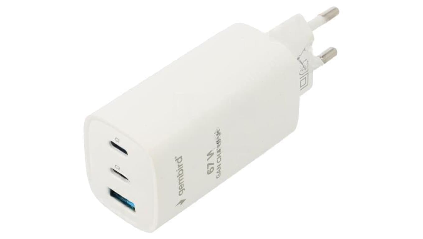 Zasilacz impulsowy, sieciowy,wtykowy, 5VDC, 3,25A, 65W, biały TA-UC-PDQC65-01-W