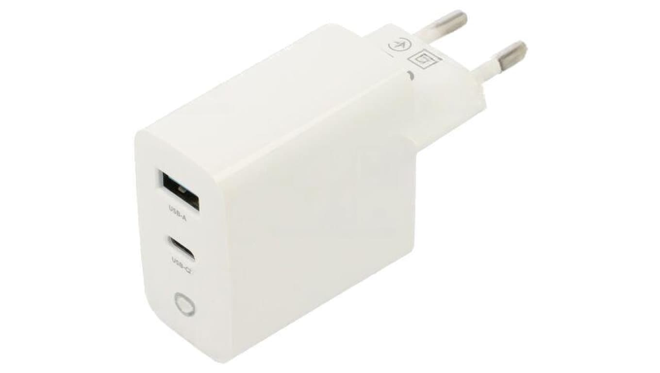 Zasilacz impulsowy, sieciowy,wtykowy, 5VDC, 3,25A, 65W, biały TA-UC-PDQC65L-W-01