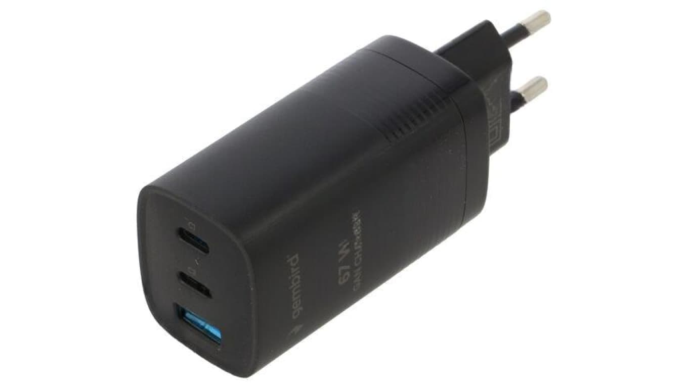 Zasilacz impulsowy, sieciowy,wtykowy, 5VDC, 3,25A, 65W, czarny TA-UC-PDQC65-01-BK