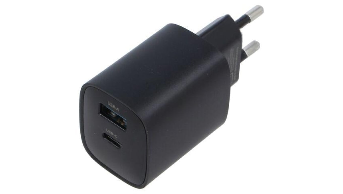 Zasilacz impulsowy, sieciowy,wtykowy, 5VDC, 3,4A, 30W, czarny TA-UC-PDQC30LCD-BK-01