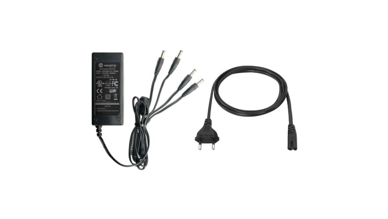 Zasilacz typu desktop wielowyjściowy impulsowy 12V 5A CMS 4-wyjściowy 4x wtyk DC 2,1/5,5