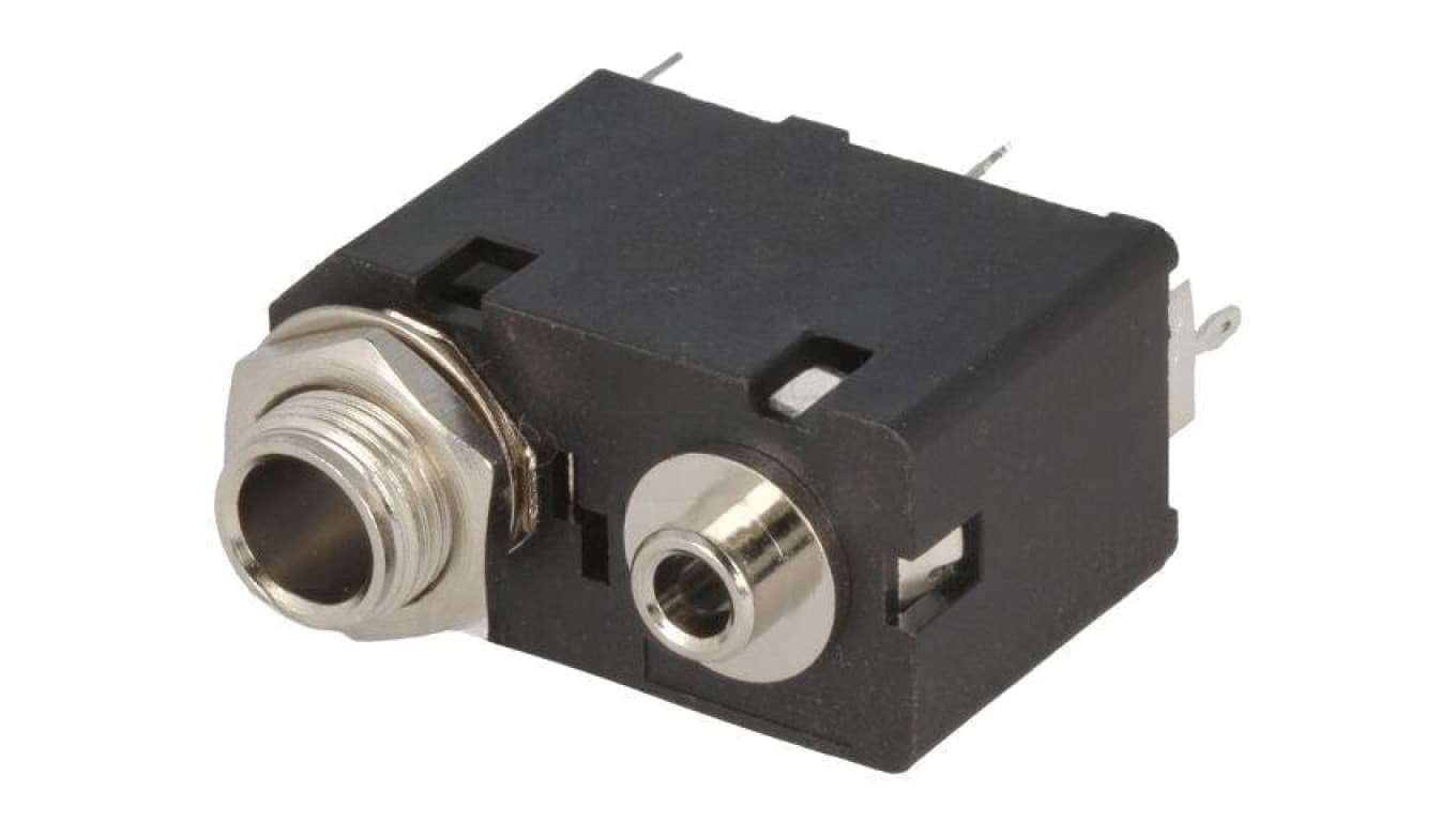 Złącze Jack 3,5mm + Jack 6,3mm, żeńskie, gniazdo, proste, stereo ACJS-MVD985-3