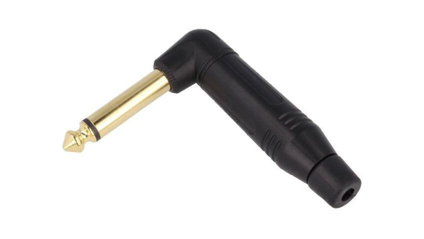Złącze Jack 6,3mm, męskie, wtyk, kątowe 90, mono ACPM-RB-AU