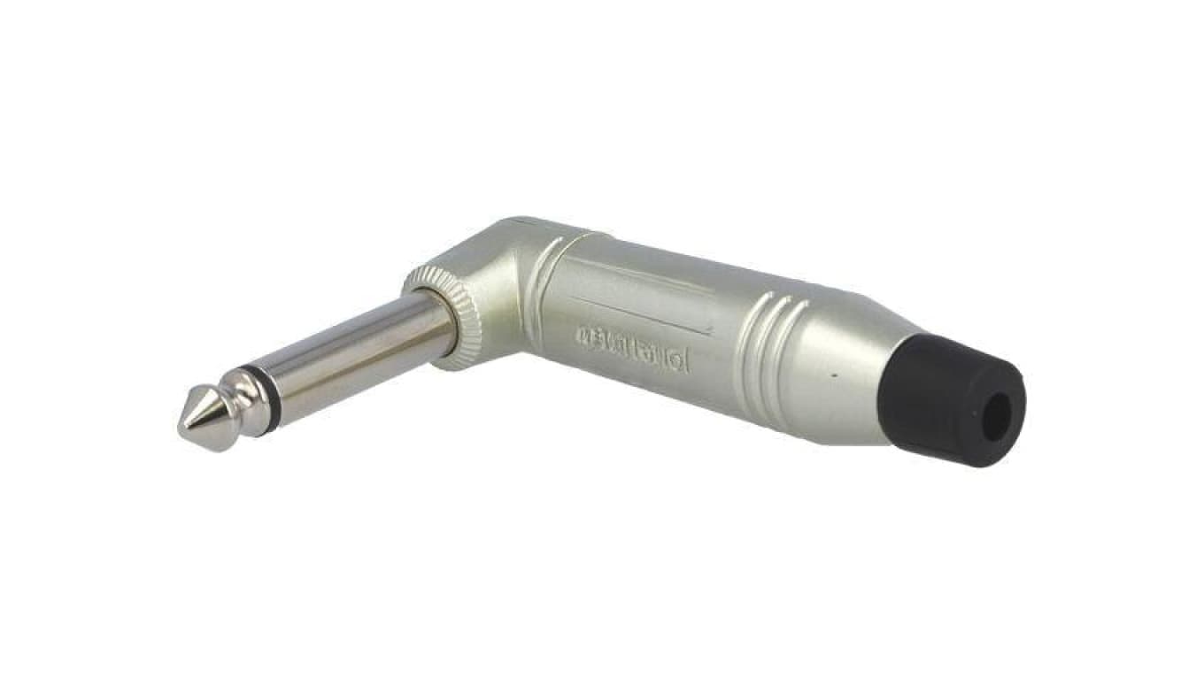 Złącze Jack 6,3mm, męskie, wtyk, kątowe 90, mono ACPM-RN