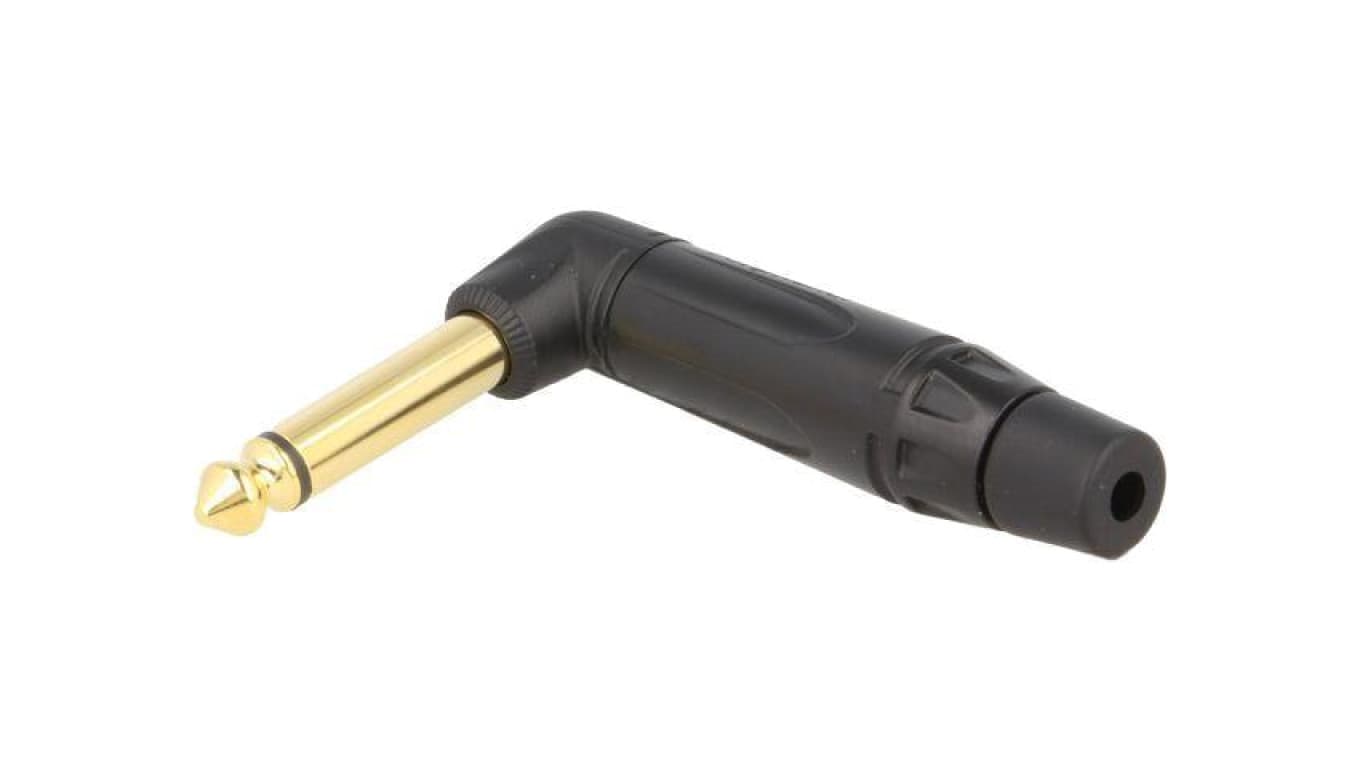 Złącze Jack 6,3mm, męskie, wtyk, kątowe 90, mono ACPM-TB-AU