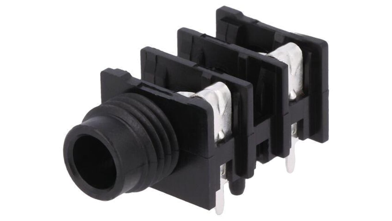 Złącze Jack 6,3mm, żeńskie, gniazdo, kątowe 90, mono ACJM-HHOP