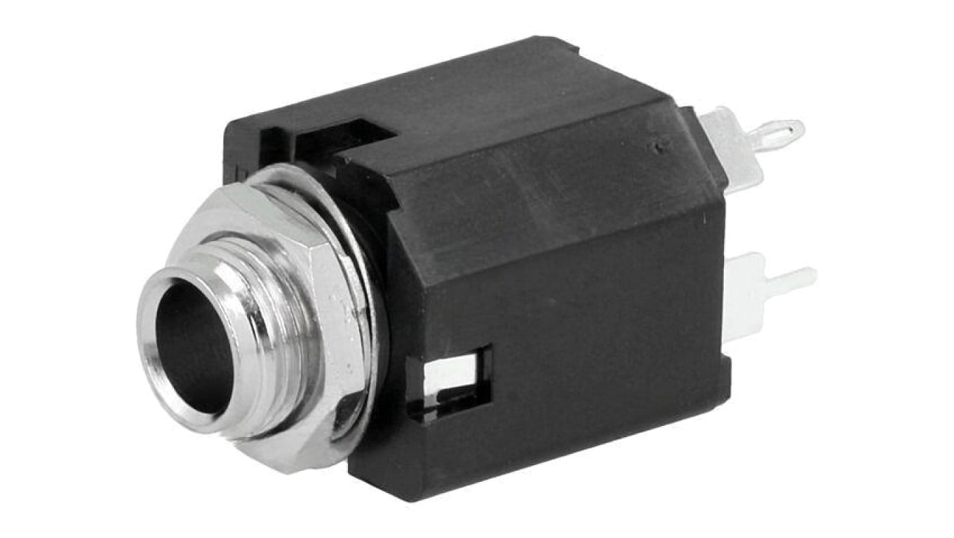 Złącze Jack 6,3mm, żeńskie, gniazdo, proste, mono, 34 V ACJM-MN-2S