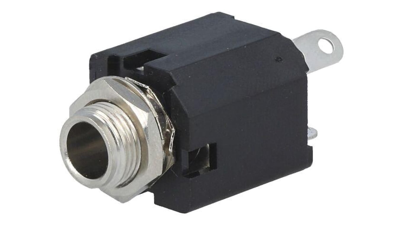 Złącze Jack 6,3mm, żeńskie, gniazdo, proste, stereo ACJS-MVS-3