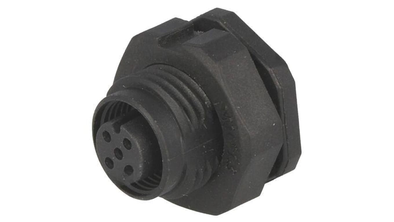 Złącze M12, żeńskie, PIN:5, gniazdo, proste, 60V MSAP-05PFFS-SF8002
