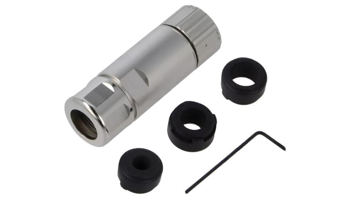 Złącze M12, żeńskie, wtyk, proste, okrągłe, ilość pinów: 4 43-00501