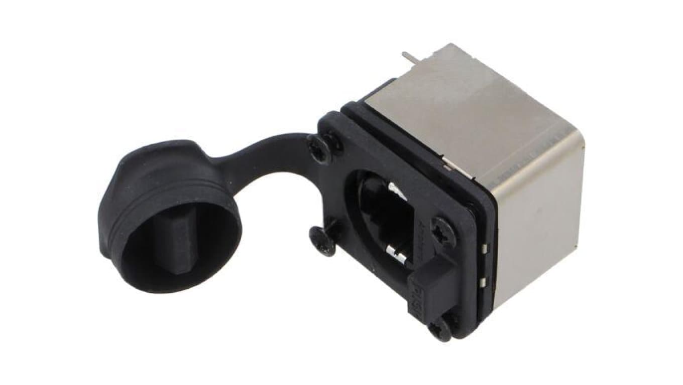 Złącze RJ45, gniazdo, żeńskie, 8p8c, proste, THT, kat: 5e RJXS8FP15HPE