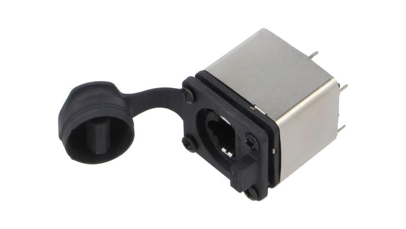 Złącze RJ45, gniazdo, żeńskie, 8p8c, proste, THT, kat: 5e RJXS8FP15VPE