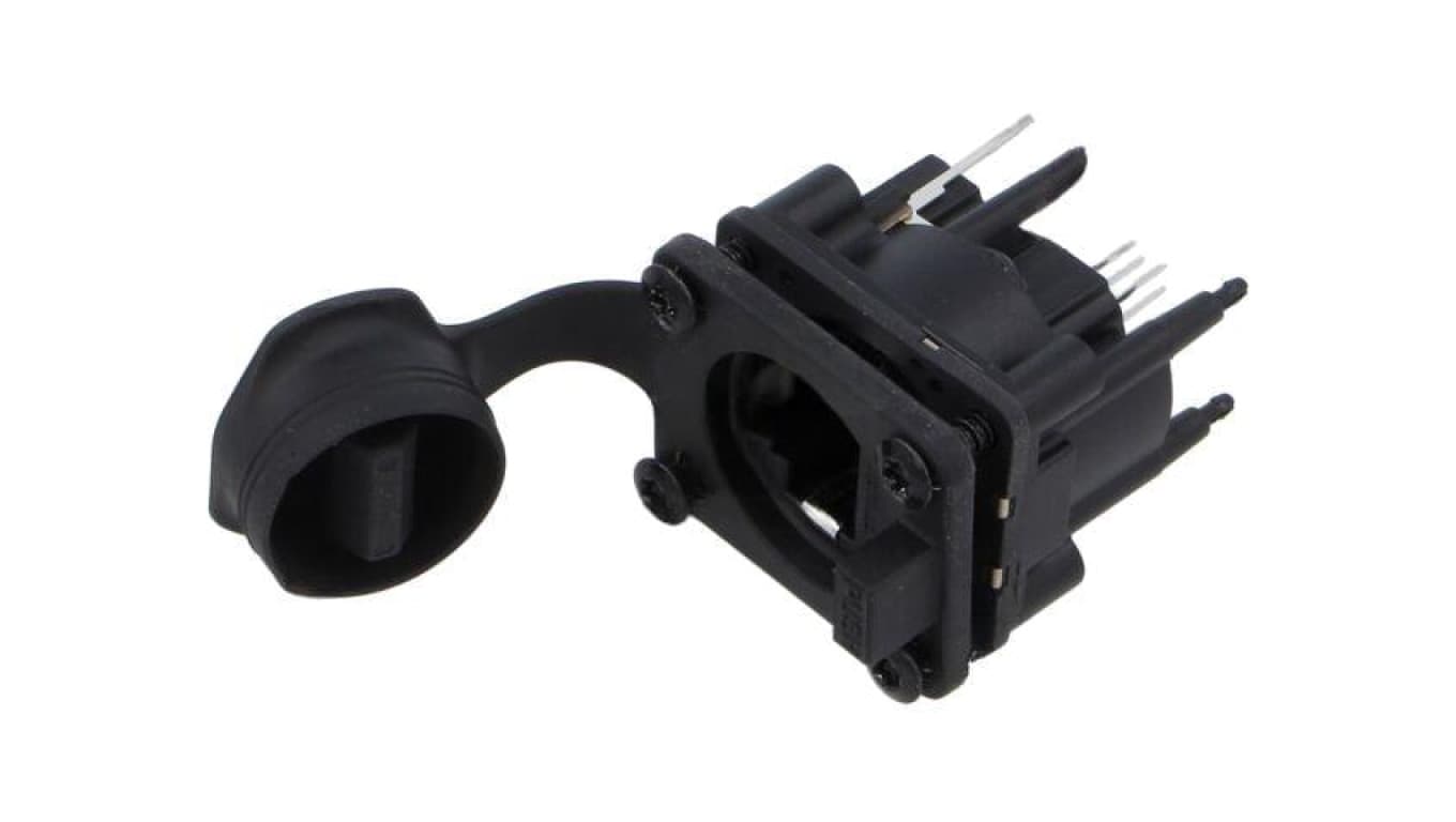 Złącze RJ45, gniazdo, żeńskie, 8p8c, proste, THT, kat: 5e RJXS8FP25VP