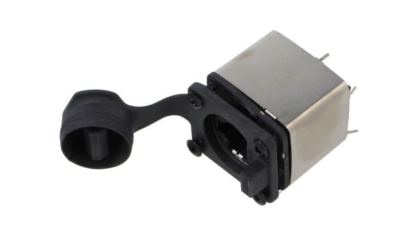 Złącze RJ45, gniazdo, żeńskie, 8p8c, proste, THT, kat: 5e RJXS8FP25VPE